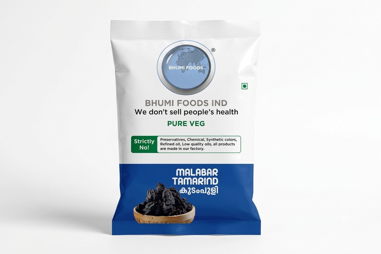 Sun-Dried Malabar Tamarind (Kudampuli)